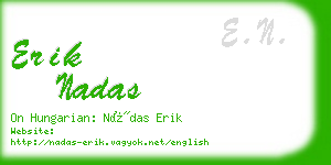 erik nadas business card